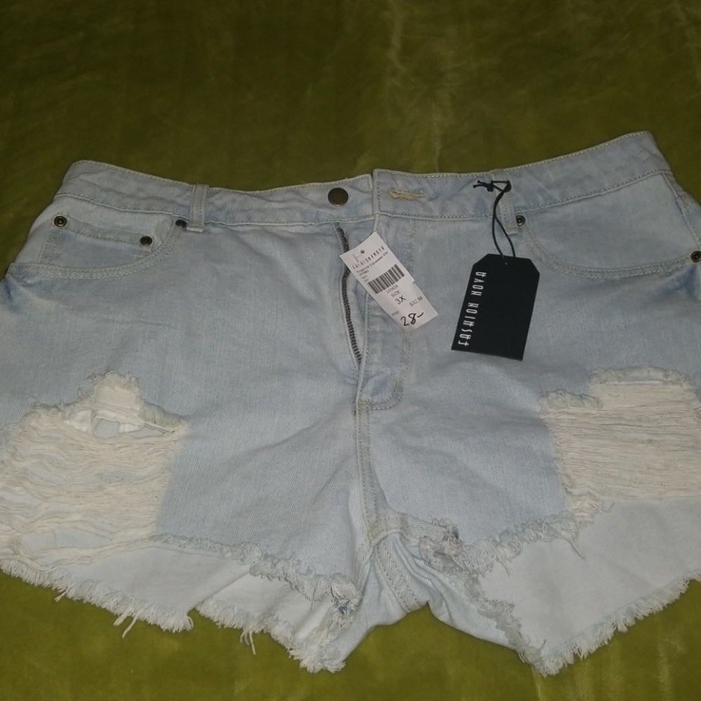 New distressed shorts